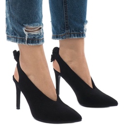 Black suede LB-330 heels 2