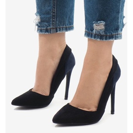 Black classic suede heels 95299-35 1