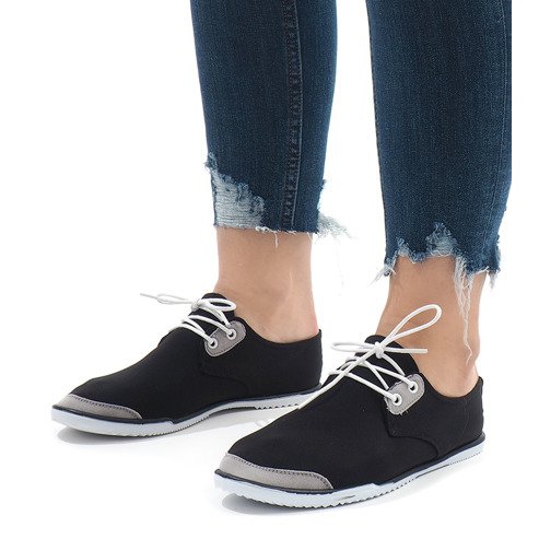 Black 288-86 Lycra Slip-On Sneakers 1