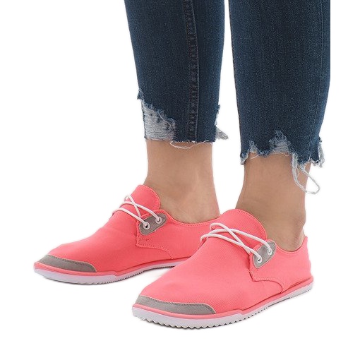 Pink 288-86 lycra slip-on sneakers multicolored 1