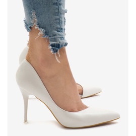 White varnished asymmetrical heels GH11541 2