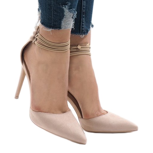 Beige pumps on a pin 6941-P 2