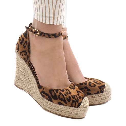 Leopard wedge sandals espadrilles GOM1 multicolored 1