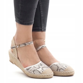Snake wedge sandals espadrilles LLI-3M88-51 multicolored 2