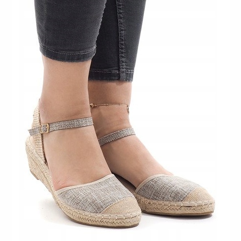 Gray wedge sandals espadrilles LLI-3M88-7 grey 2