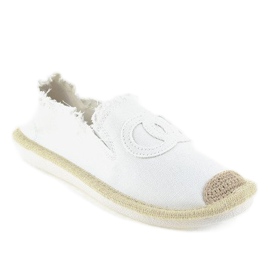 White slip-on espadrilles NB273P-3 1
