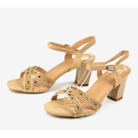 Beige high-heeled sandals 62225 1