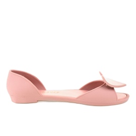 Pink melissa rubber ballerinas with a heart KM121-24 1
