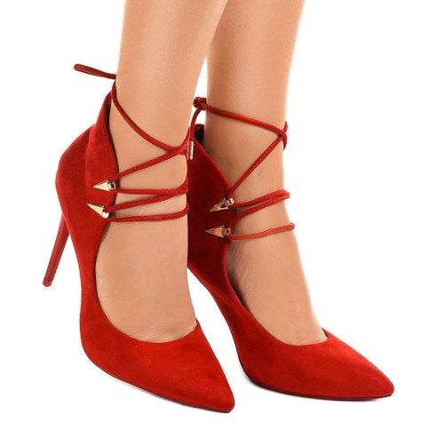 Red pumps on a tied pin 6251-P 2