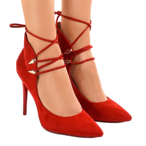 Red pumps on a tied pin 6251-P 1