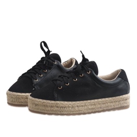 Black LX-07 laced espadrilles 2