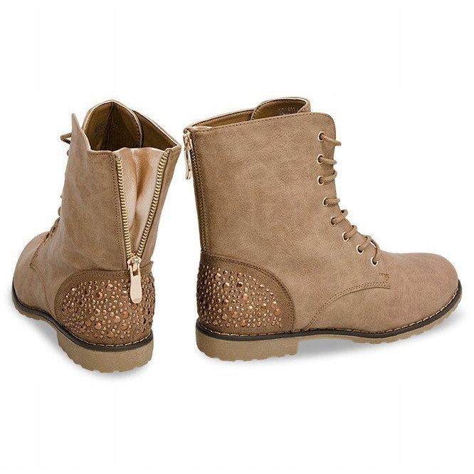 Richly decorated boots 1511-8 Khaki multicolored green 2