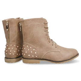 Richly decorated boots 1511-2 Khaki multicolored green 2