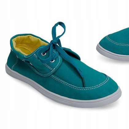 Cloth loafers of VB14 Green sneakers 1