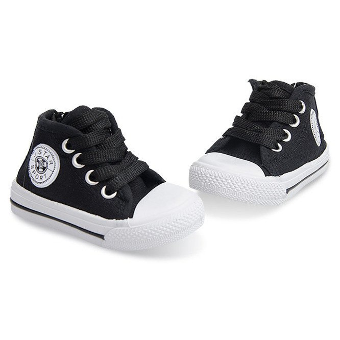 High Children's Sneakers Y1309 Black 1