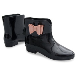 Wellington boots with bow NEW2 Black 1