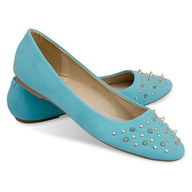 BM Ballerinas With Studs A507 Blue 1