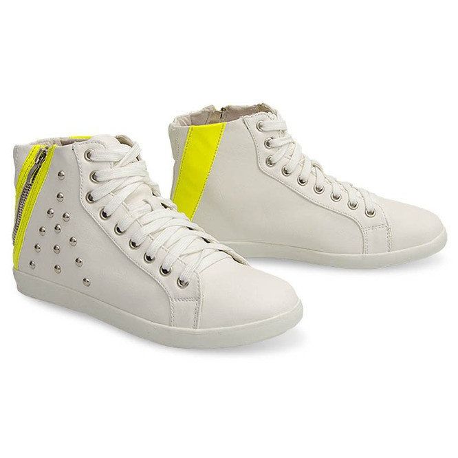 High-top Sneakers With Studs 6573 White 1