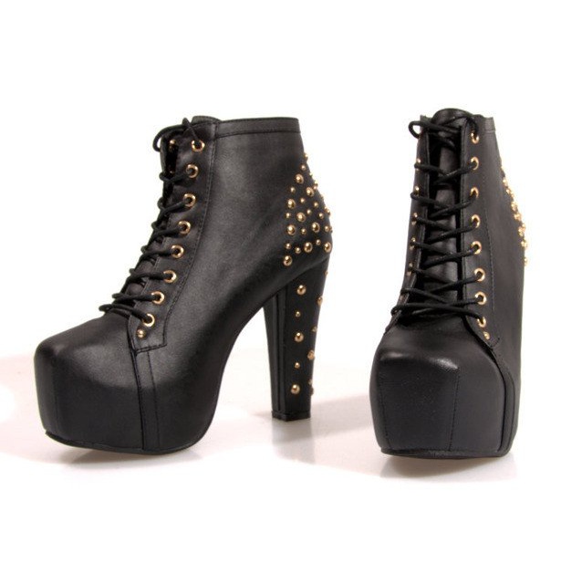 Boots Solid In Heels K771 Black 2
