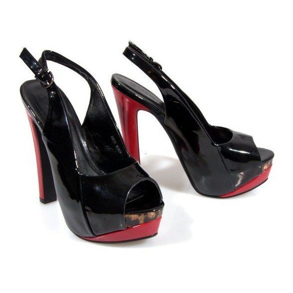 Pumps Sandals On The Platform A8030 Black 1