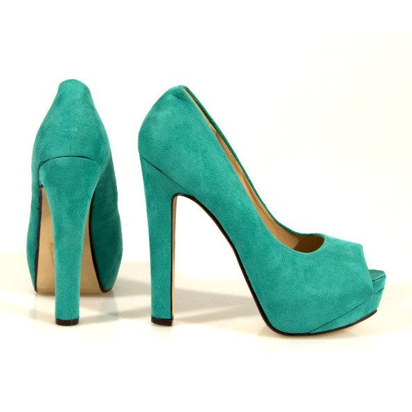 Suede Pumps 023 Mint green 1