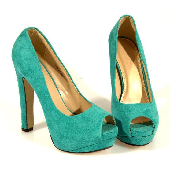 Suede Pumps 023 Mint green 2