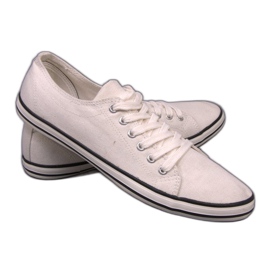 Cloth Sneakers With a Strap 125 White 2