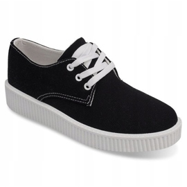 Black creepers BK-15 lace-up sneakers 1