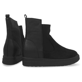 High Wedge Boots 8318 Black 1