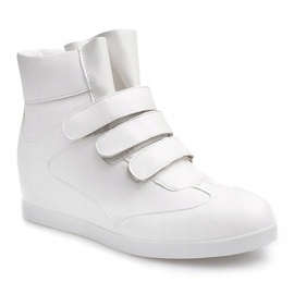 Fashionable Wedge Sneakers JT3 White 1