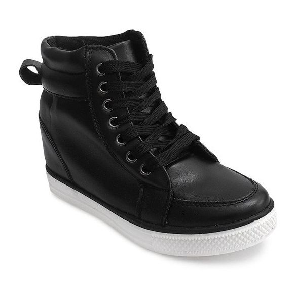 High Wedge Sneakers 15001 Black 1