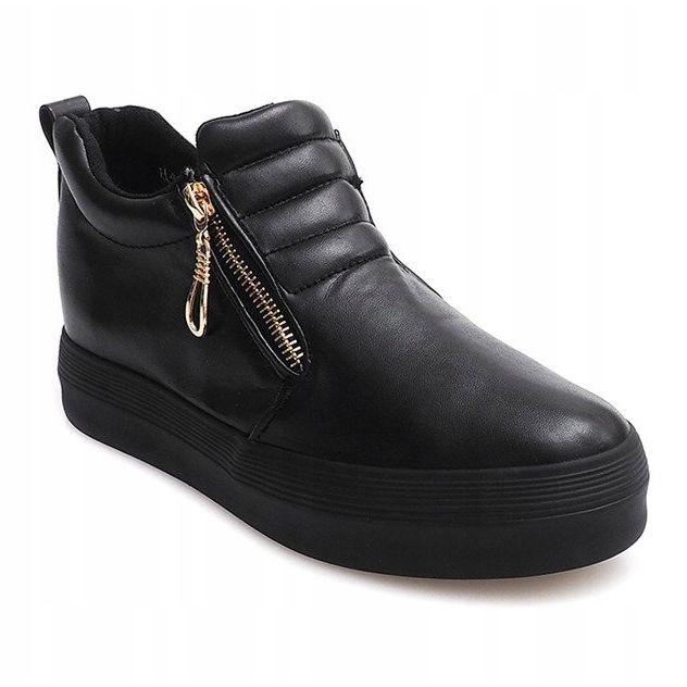High Wedge Sneakers Creepers H42 Black 1