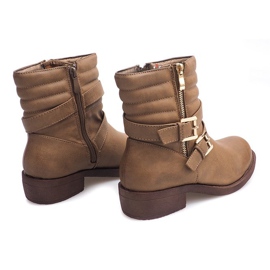 Warm Boots With Kalmra 0728 Khaki multicolored green 1