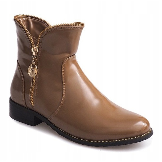 Lacquered and warm boots QQ-47 Khaki multicolored green 2