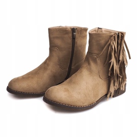 Warm Suede Booties Boho RMB-19 Khaki 1