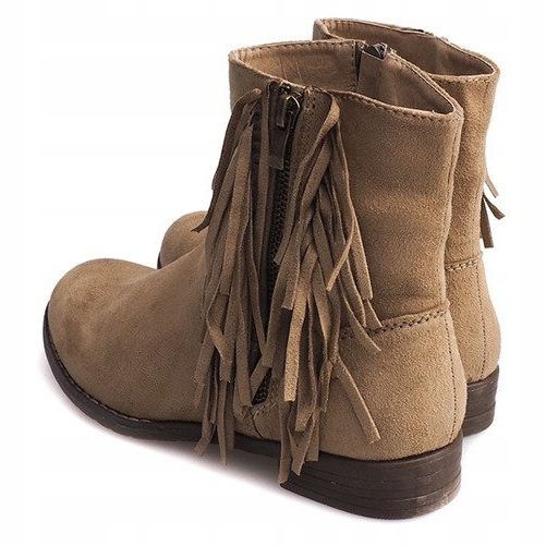 Warm Suede Booties Boho RMB-19 Khaki 2