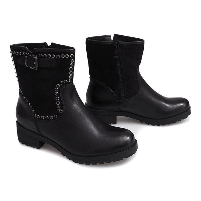 Motorized Boots With Studs 1640 Black 1