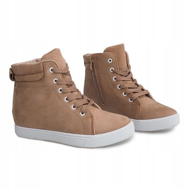 Wedge Sneakers TL089 Beige 1 Wedge Sneakers TL089 Beige 1