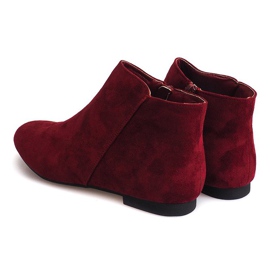 Suede Booties Chelsea boots 7-106 Red 2