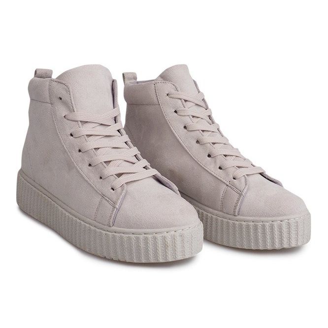 High Creepers Boots On The HX002 Beige Platform 1