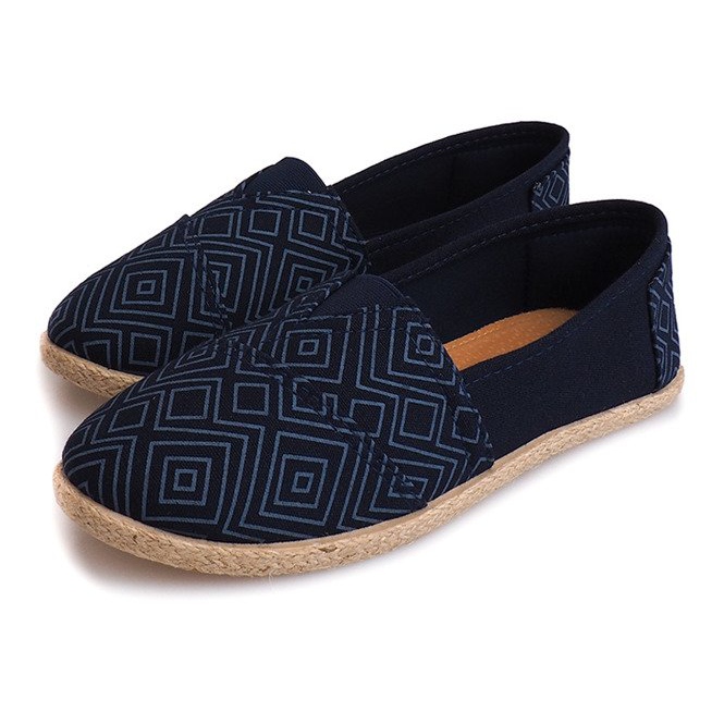 Linen Espadrilles B211-3 Blue Sneakers 1