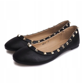 Classic Ballerinas With Studs B8-3 Black 1