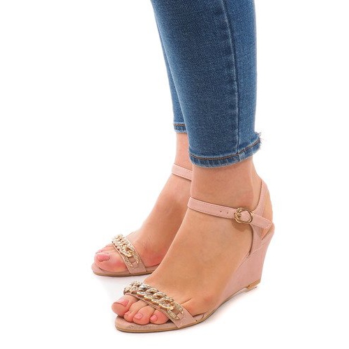Wedge Sandals 188-31 Pink 1