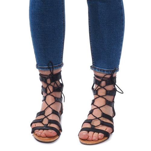 Gladiator Roman Sandals 8515 Black 2