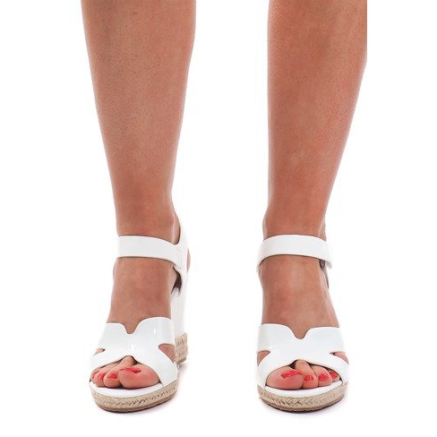 Wedge Sandals 5H5670 White brown 1