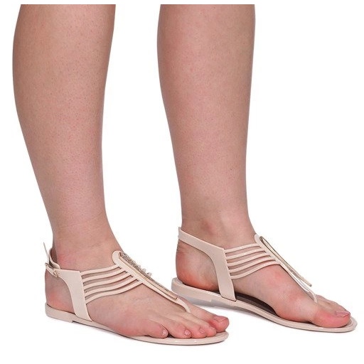 Meliski Sandals With Cyrkoniami 001-356 Beige 1