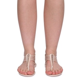 Meliski Sandals With Cyrkoniami 001-356 Beige 2