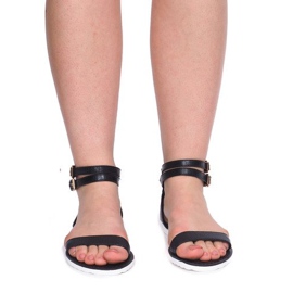 Zipper Sandals 50086 Black 1
