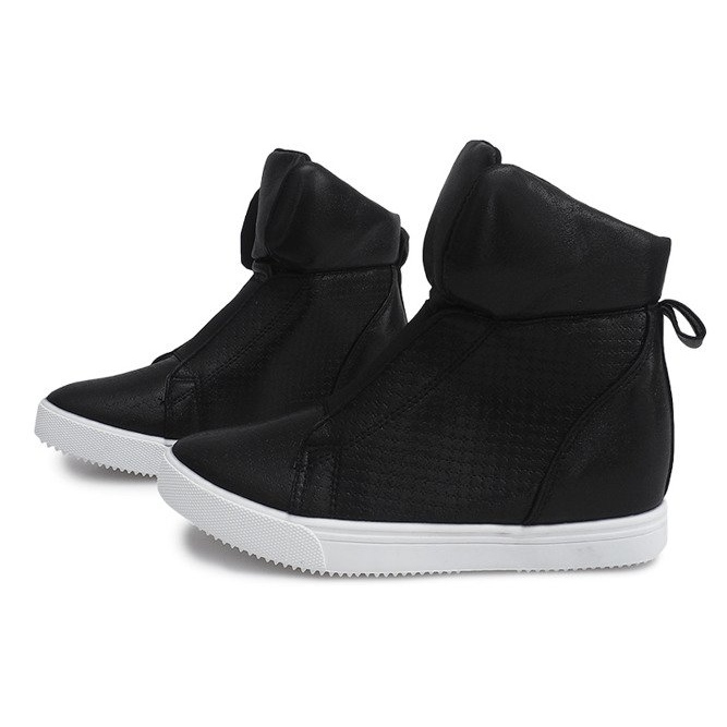 Wedge Sneakers TL088-5 Black 1 Wedge Sneakers TL088-5 Black 1