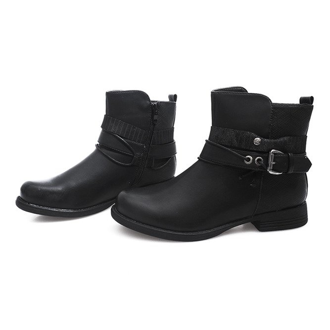 Decorated with boots 037-PA Black 2